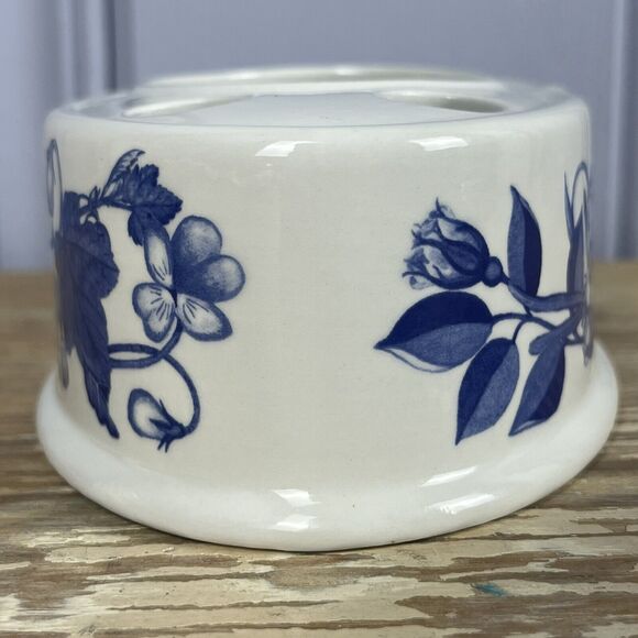 Vtg 1995 Portmeirion Harvest Blue Delft Toothbrush Holder Angharad Menna England - Picture 5 of 14